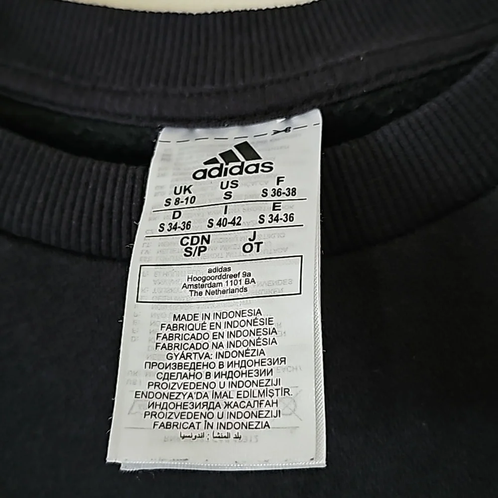 Adidas Men Pullover Sweatshirt Long Sleeve 3 Striped Size S
